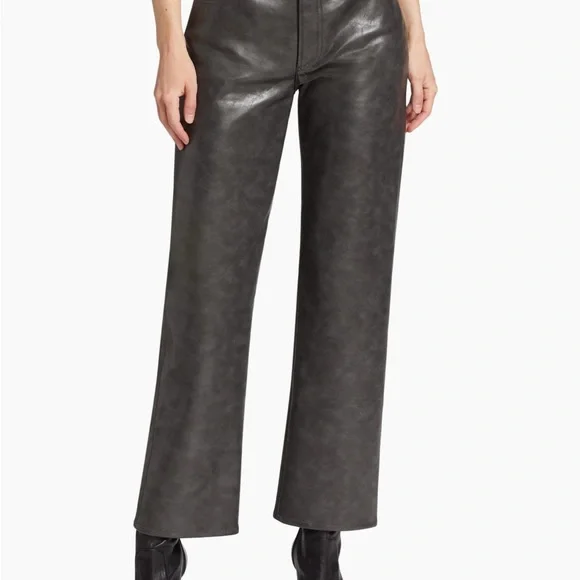 NWT Agolde Recycled Leather Sloane Jean. Sz 29 - Picture 2 of 7
